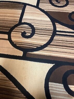 Home Accents Brown and Tan Spiral Area Rug